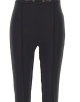 ELISABETTA FRANCHI Pantaloni in doppio crêpe stretch BLACK Donna 