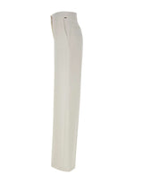 ELISABETTA FRANCHI Pantaloni in crêpe leggero WHITE Donna 
