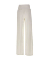 ELISABETTA FRANCHI Pantaloni in crêpe leggero WHITE Donna 