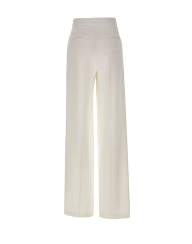 ELISABETTA FRANCHI Pantaloni in crêpe leggero WHITE Donna 