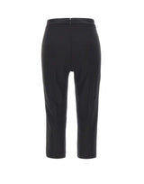 ELISABETTA FRANCHI Pantaloni in crêpe leggero e raso BLACK Donna 