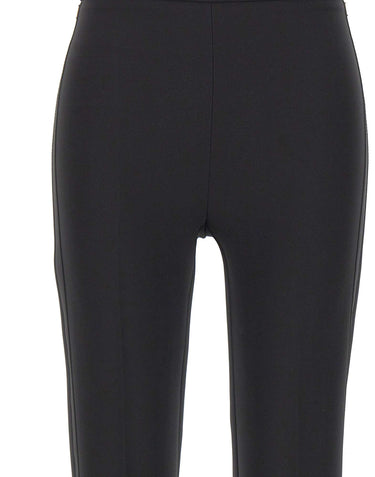 ELISABETTA FRANCHI Pantaloni in crêpe leggero e raso BLACK Donna 