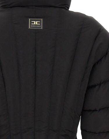 ELISABETTA FRANCHI Piumino in tessuto vela BLACK Donna 