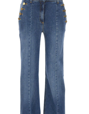 Jeans a zampa con bottoniera PJ12D66E2 139 ELISABETTA FRANCHI 