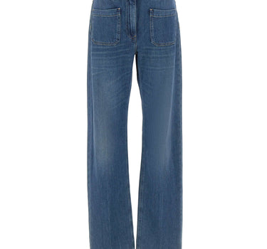 ELISABETTA FRANCHI Jeans a gamba larga e dritta BLUE Donna 