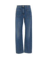 ELISABETTA FRANCHI Jeans a gamba larga e dritta BLUE Donna 