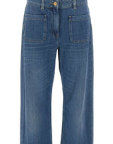 ELISABETTA FRANCHI Jeans a gamba larga e dritta BLUE Donna 