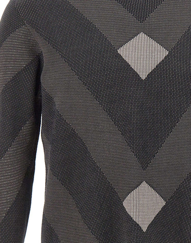 EMPORIO ARMANI Maglia in cotone con fantasia jacquard BLUE Uomo 
