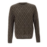 EMPORIO ARMANI Maglia in lana a punto fantasia BROWN Uomo 