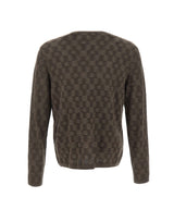 EMPORIO ARMANI Maglia in lana a punto fantasia BROWN Uomo 