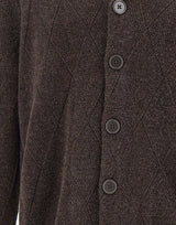 EMPORIO ARMANI Cardigan in misto lana vergine BROWN Uomo 