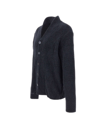 EMPORIO ARMANI Cardigan in misto lana vergine BLUE Uomo 
