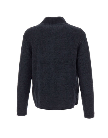 EMPORIO ARMANI Cardigan in misto lana vergine BLUE Uomo 