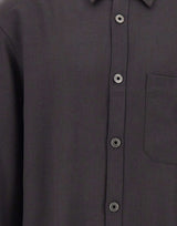 EMPORIO ARMANI Camicia in lana vergine GREY Uomo 