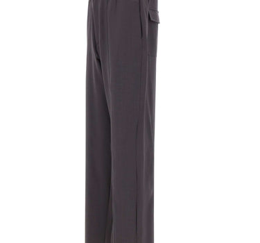 EMPORIO ARMANI Pantaloni in lana con coulisse GREY Uomo 