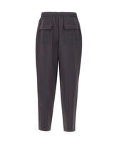 EMPORIO ARMANI Pantaloni in lana con coulisse GREY Uomo 