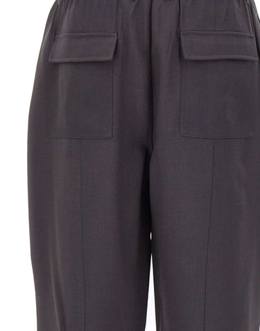 EMPORIO ARMANI Pantaloni in lana con coulisse GREY Uomo 