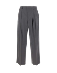 EMPORIO ARMANI Pantaloni in tela di lana elasticizzata GREY Uomo 