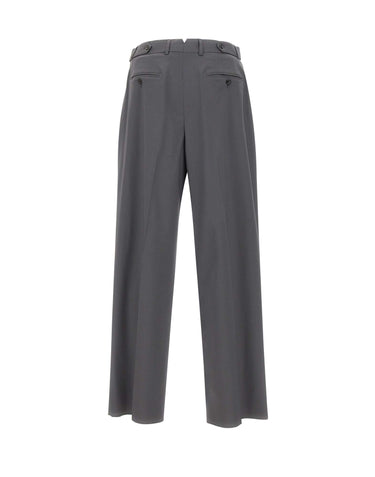 EMPORIO ARMANI Pantaloni in tela di lana elasticizzata GREY Uomo 