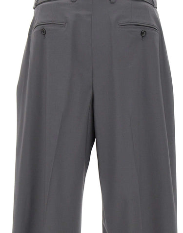 EMPORIO ARMANI Pantaloni in tela di lana elasticizzata GREY Uomo 