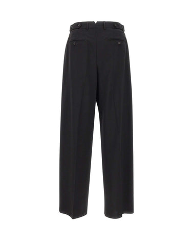 EMPORIO ARMANI Pantaloni in tela di lana elasticizzata BLACK Uomo 