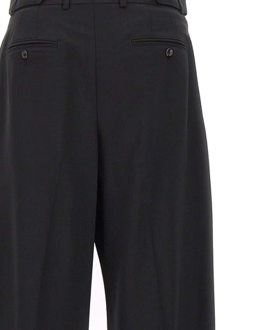 EMPORIO ARMANI Pantaloni in tela di lana elasticizzata BLACK Uomo 