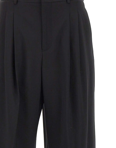 EMPORIO ARMANI Pantaloni in tela di lana elasticizzata BLACK Uomo 