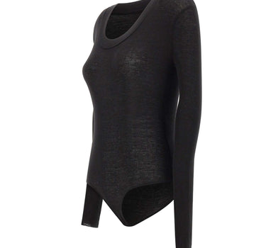 ENTIRE STUDIOS "Circle Neck Bodysuit" BLACK Donna 