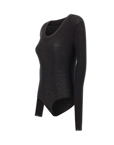 ENTIRE STUDIOS "Circle Neck Bodysuit" BLACK Donna 