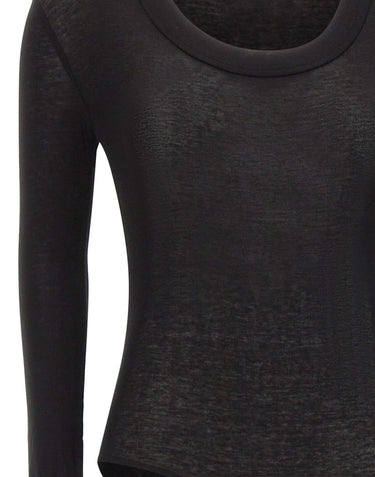 ENTIRE STUDIOS "Circle Neck Bodysuit" BLACK Donna 