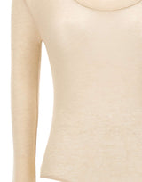 ENTIRE STUDIOS "Circle Neck Bodysuit" BEIGE Donna 