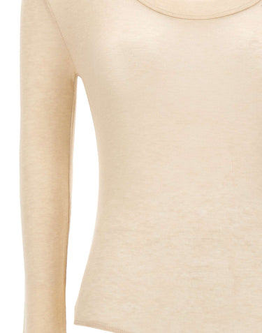 ENTIRE STUDIOS "Circle Neck Bodysuit" BEIGE Donna 