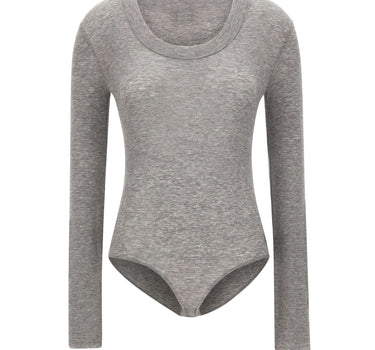ENTIRE STUDIOS "Circle Neck Bodysuit" GREY Donna 