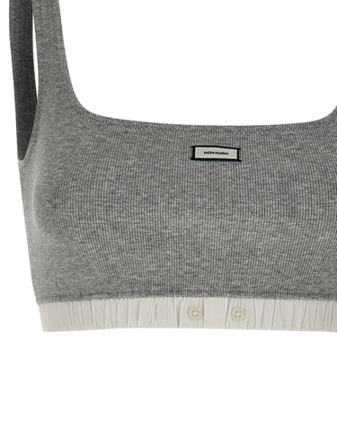 ENTIRE STUDIOS "Lounge Bra" GREY Donna 