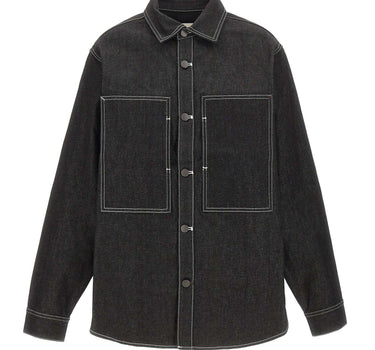 ENTIRE STUDIOS Camicia in denim grezzo BLACK Unisex 