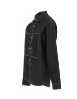 ENTIRE STUDIOS Camicia in denim grezzo BLACK Unisex 
