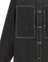 ENTIRE STUDIOS Camicia in denim grezzo BLACK Unisex 
