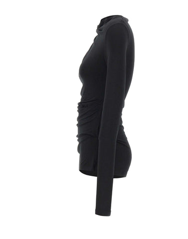ENTIRE STUDIOS "Drape top" BLACK Donna 