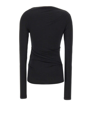 ENTIRE STUDIOS "Drape top" BLACK Donna 