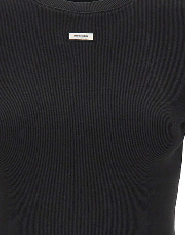 ENTIRE STUDIOS "Lounge Tee" BLACK Donna 