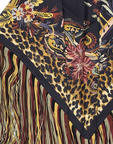 ETRO Foulard in seta con frange MULTICOLOR Donna 