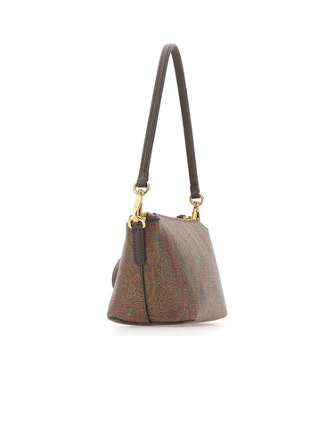 ETRO Borsa a spalla Paisley jacquard BROWN Donna 