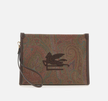 ETRO Pouch "Arnica" con pegaso BROWN Donna 