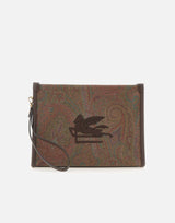ETRO Pouch "Arnica" con pegaso BROWN Donna 