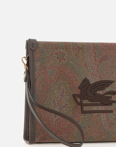 ETRO Pouch "Arnica" con pegaso BROWN Donna 