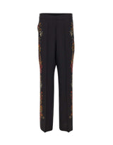 ETRO Pantaloni in seta con stampa Paisley floreale BLACK Donna 