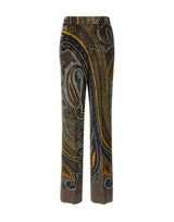 ETRO Pantaloni in velluto con motivo Paisley MULTICOLOR Donna 