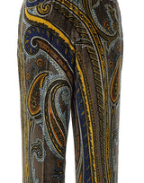 ETRO Pantaloni in velluto con motivo Paisley MULTICOLOR Donna 