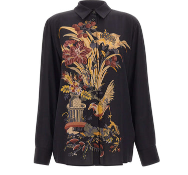 Camicia in seta con stampa piazzata WRIA0013 AK166X0813 ETRO 