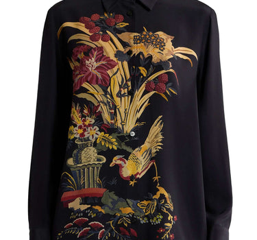 Camicia in seta con stampa piazzata WRIA0013 AK166X0813 ETRO 